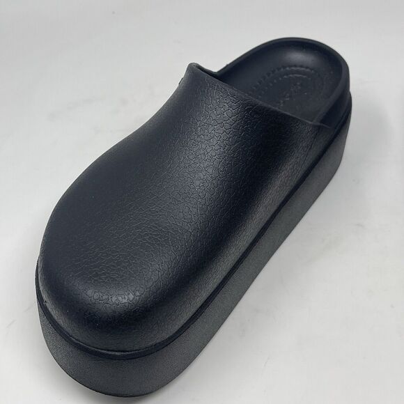 Crocs Dylan Platform Clogs Womens 6 Black Comfort Modern Chic Textured - Picture 8 of 14